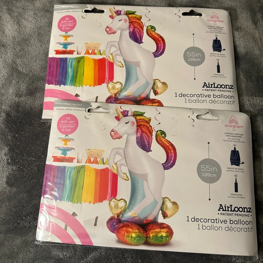 Unicorn Decorations Balloons Rainbow Airloonz Party Pride Birthday Mylar Foil 2